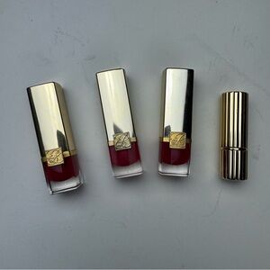Estée Lauder Lipstick Lot (4) Pure Color – Raspberry, Rose Petal, Nectarine
